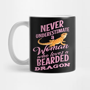 Womens Bearded Dragon Gift Design Girls Who Loves Reptile Print Mug